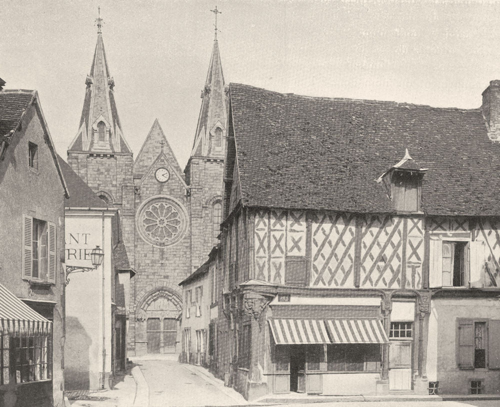 INDRE. Levroux- Vieille maison 1905 old antique vintage print picture